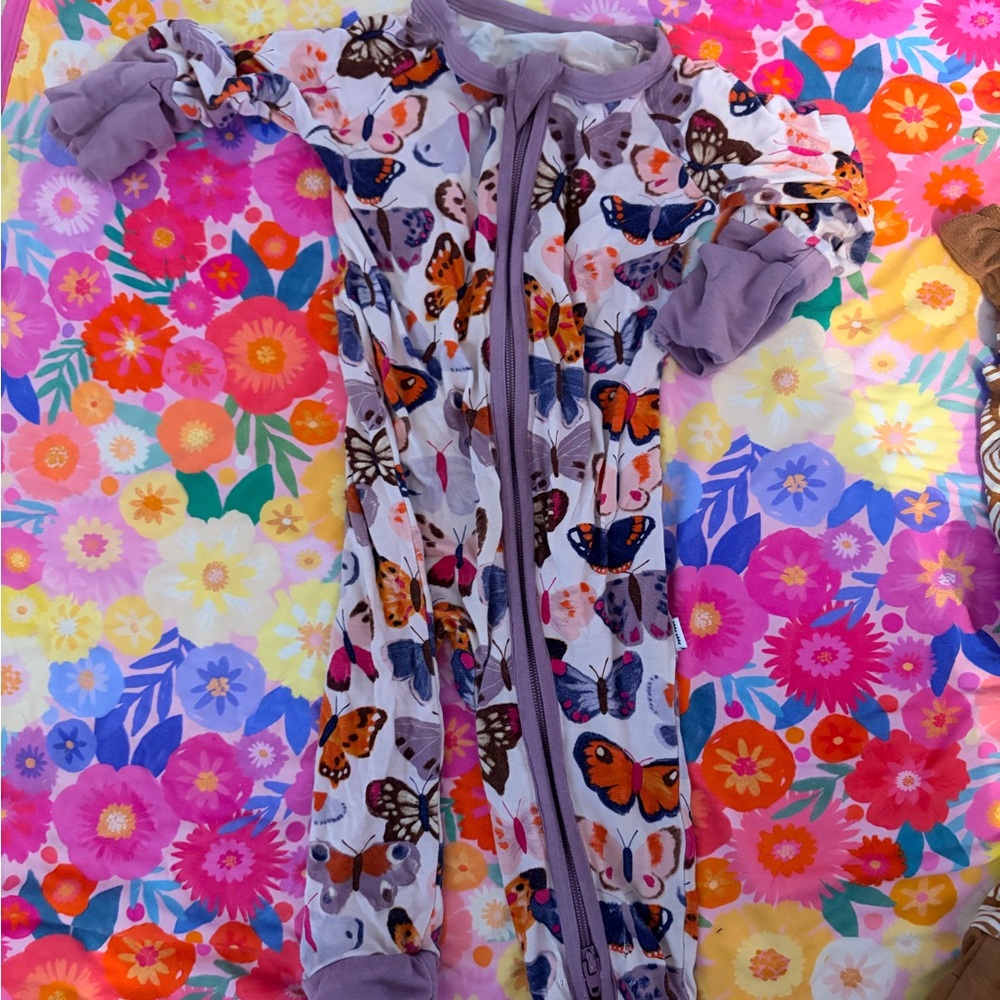 Little Sleepies Purple Butterfly Kisses Pajamas